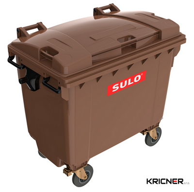 Plastový kontejener na bio odpad SULO 660 l, hnědý
