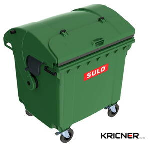 Kontejner plastový SULO 1100 l, víko ve víku, zelený