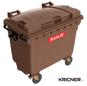 Plastový kontejener na bio odpad SULO 660 l, hnědý