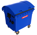 Kontejner plastový SULO 1100 l, plné víko, modrý