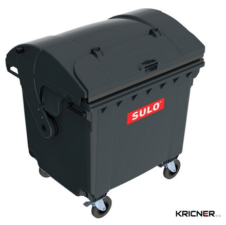 Kontejner plastový SULO 1100 l, víko ve víku, černý