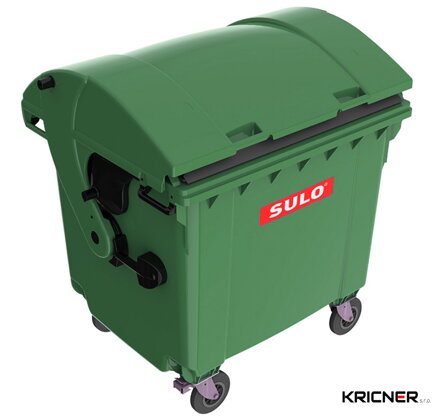 Kontejner plastový SULO 1100 l, plné víko, zelený