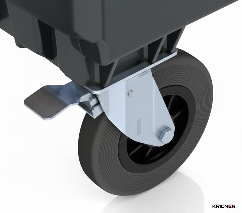 Kolečko s brzdou na kontejner 1100l