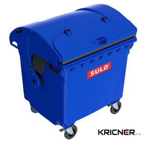 Kontejner plastový SULO 1100 l, víko ve víku, modrý